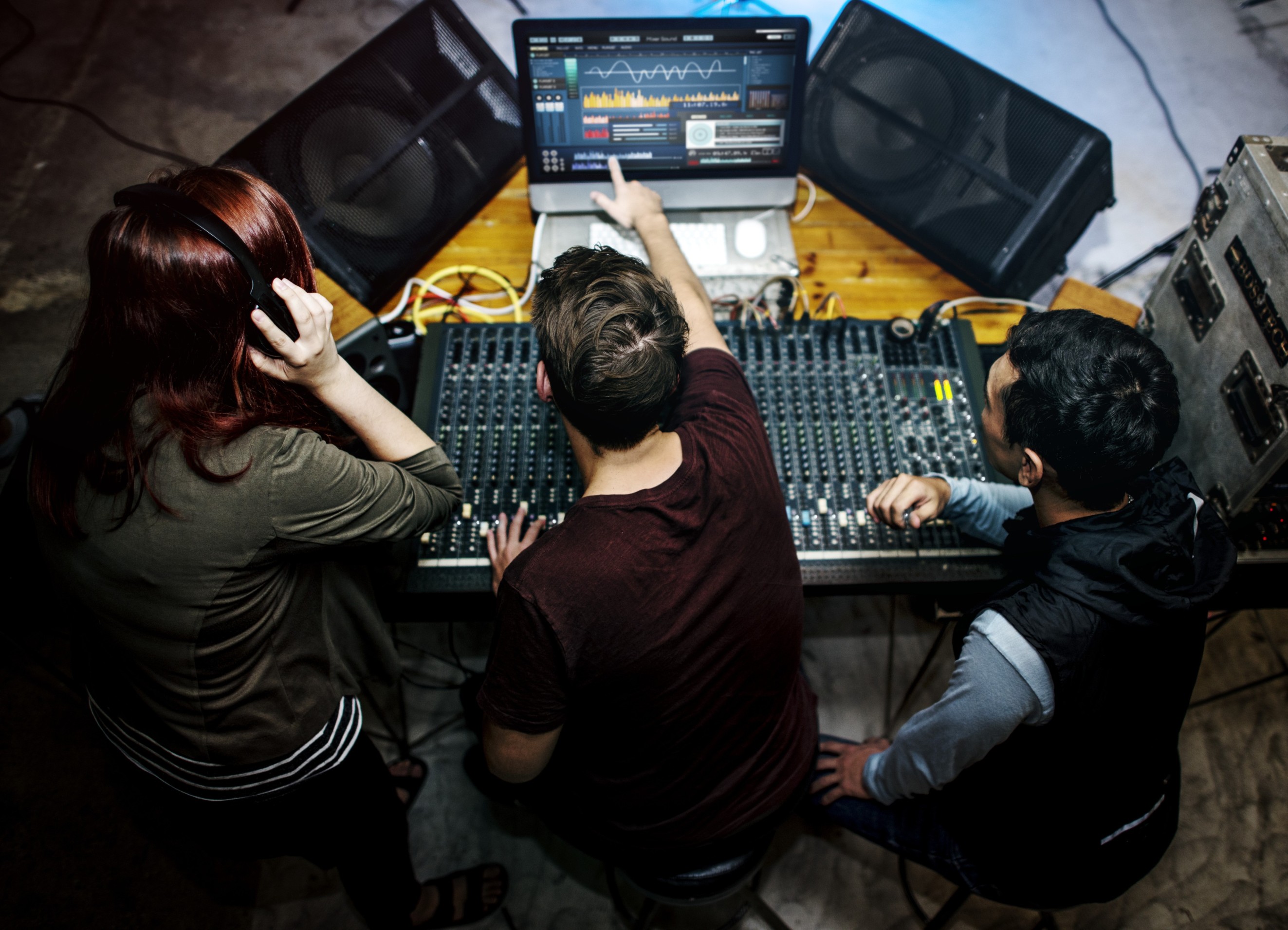 group-people-sound-mixer-station